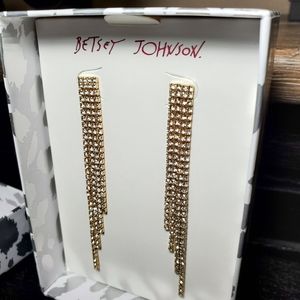 Betsey Johnson Long Waterfall Cascade Earrings